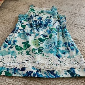 Eliza J floral printed appliqué dress